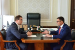 Губернатор Омской области Виталий Хоценко провел рабочую встречу с депутатом Государственной Думы Игорем Антропенко